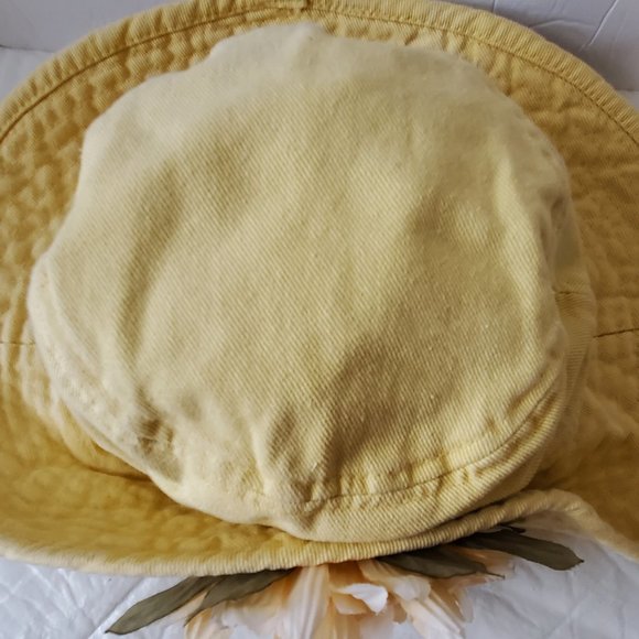 Vintage Yellow Denim Sunflower Floppy Hat main image 4